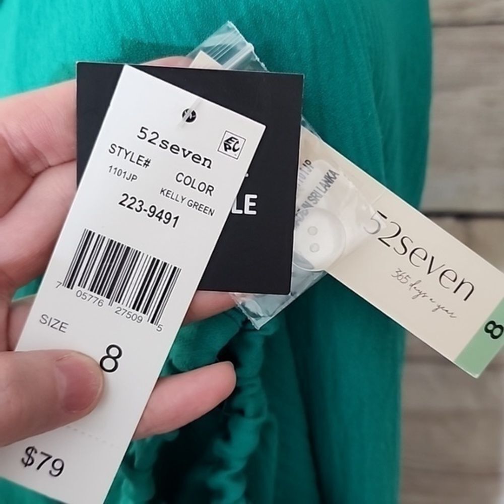 NWT 52Seven Green Dress Size 8 - Picture 7 of 16